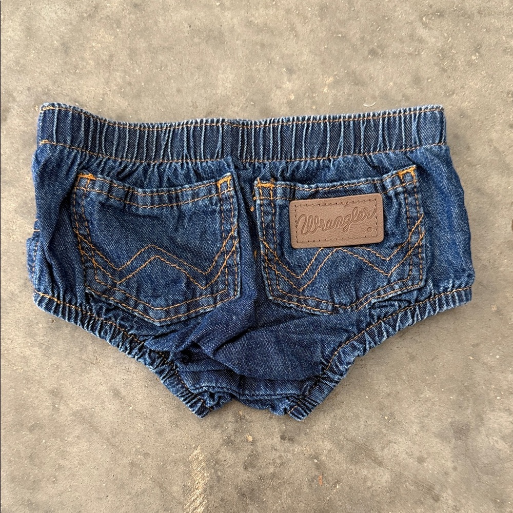 NWOT Wrangler Baby Dark Blue Denim Bloomers - 12mo